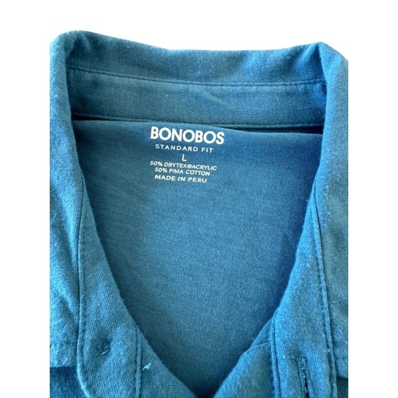 Bonobos Standard Fit Men's Polo Bundle Blue Large Pima Cotton Blend - Picture 3 of 8